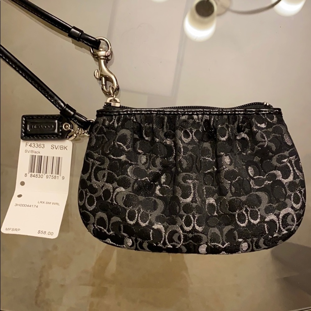 Coach Black Wristlet - Brand New!